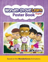 Load image into Gallery viewer, Cover of the English edition of the WonderGrove Learn™ Poster Book.

